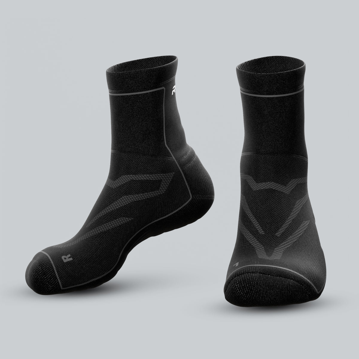 Performance Running Socks | Carbon Black