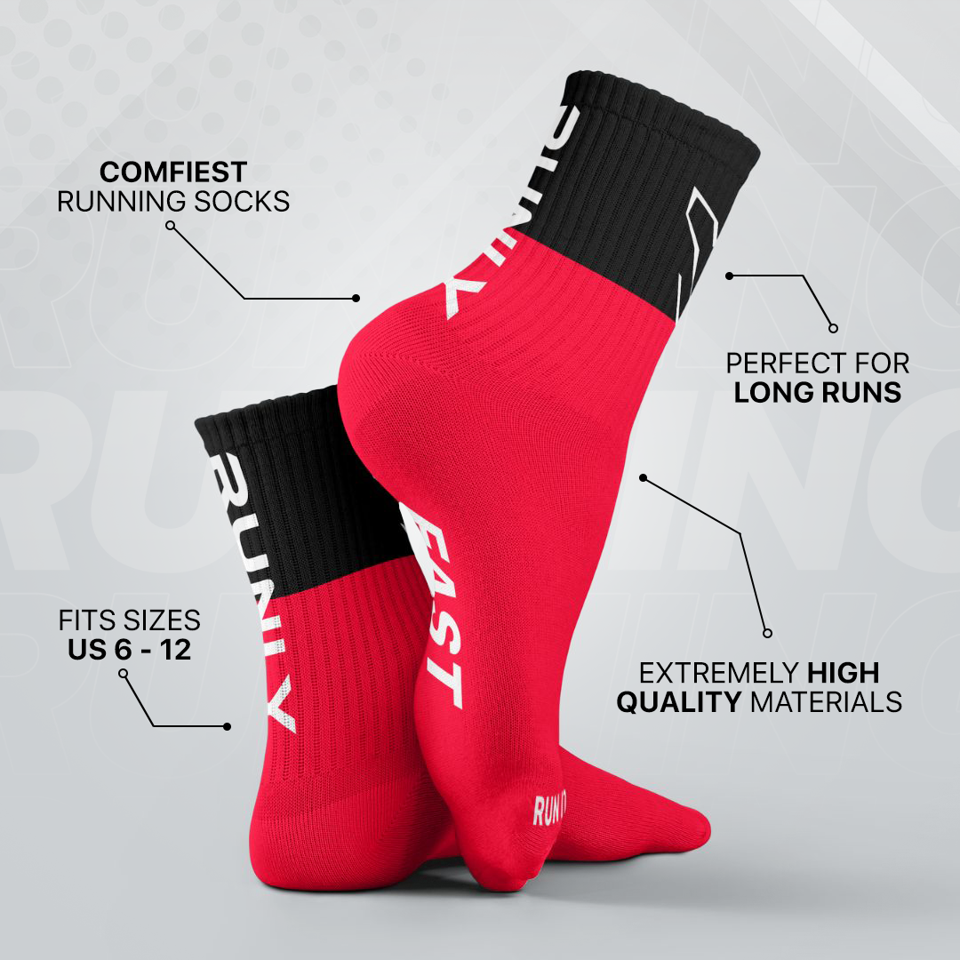 Running Socks | Red Black