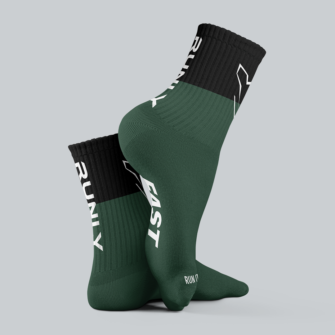 Running Socks | Forest Black