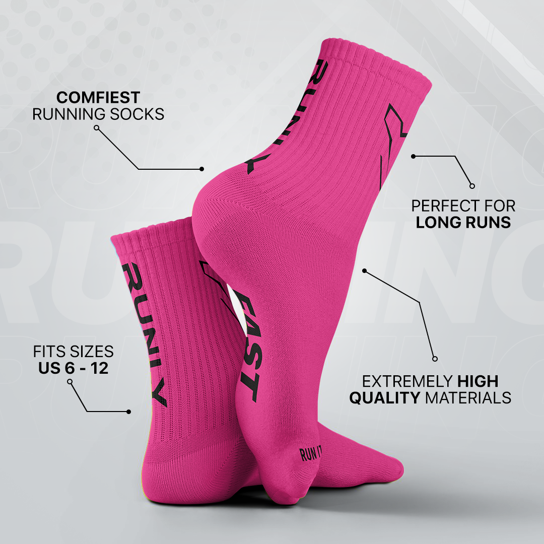 Running Socks | Hottest of Pinks