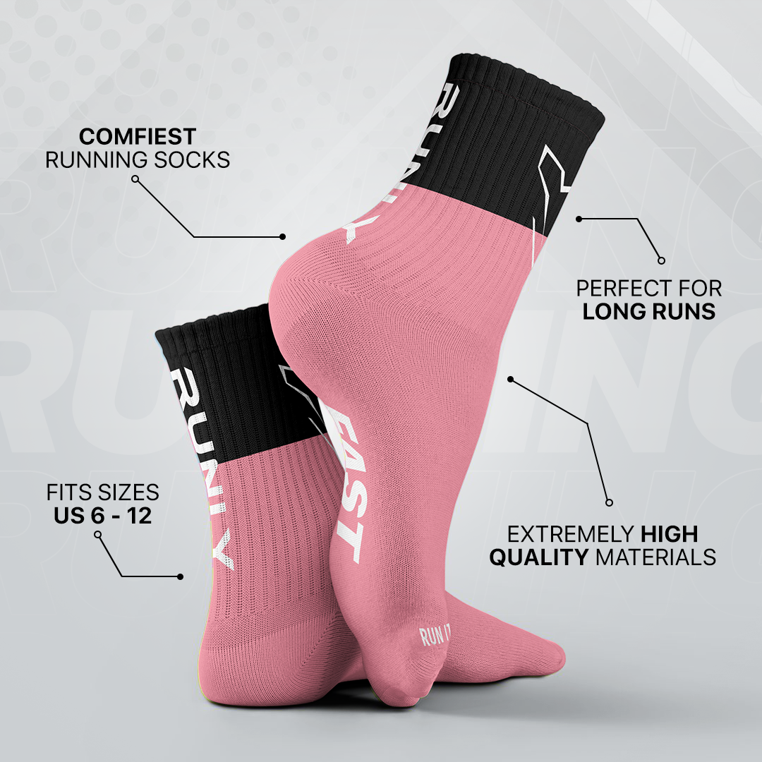 Running Socks | Rose Black