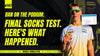 Dan on the podium. Final socks test. Here's what happened.