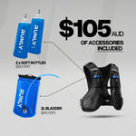 [PRE-ORDER] HYDRATION VEST | RUNLY R700 | BLACK WHITE