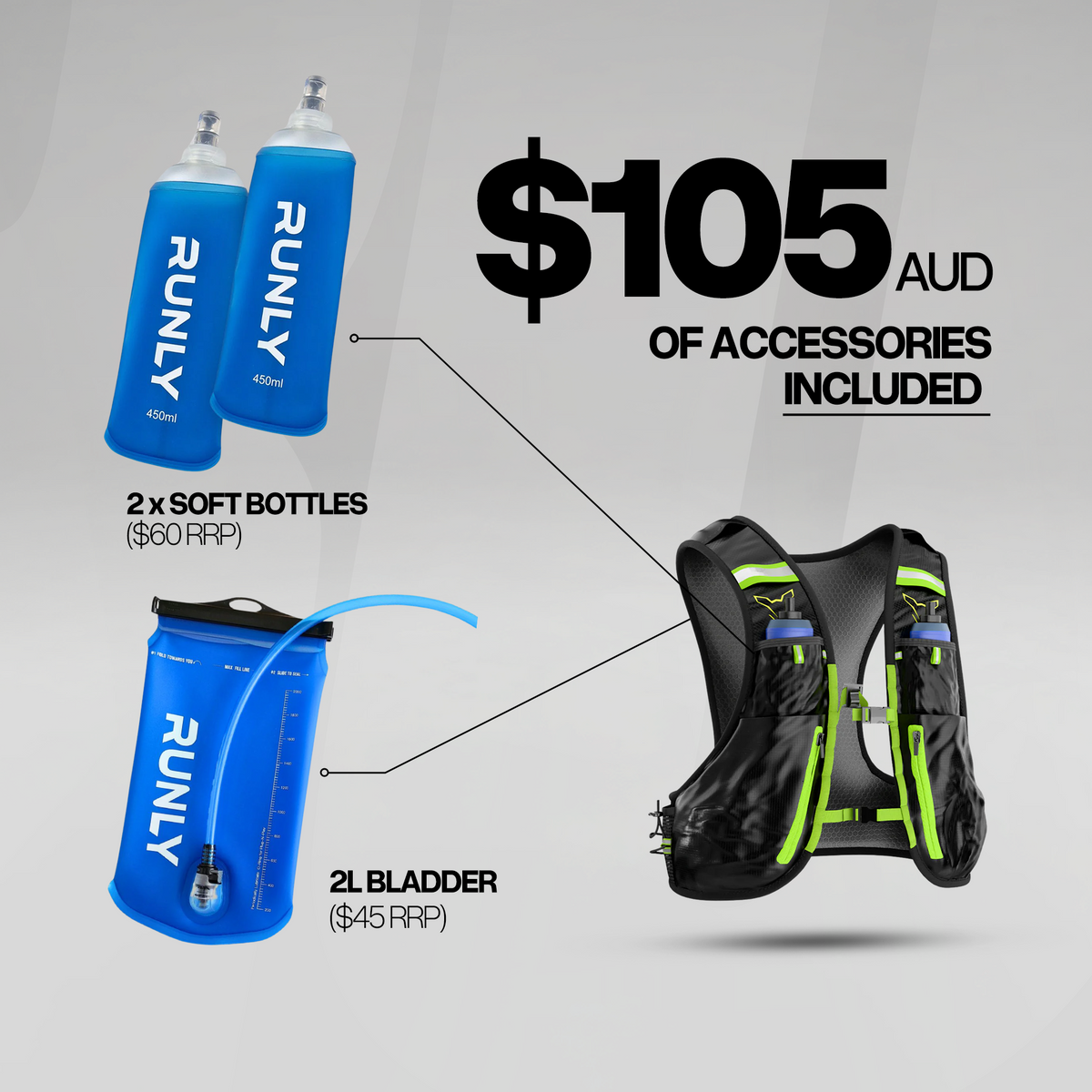 HYDRATION VEST | RUNLY R700 | BLACK