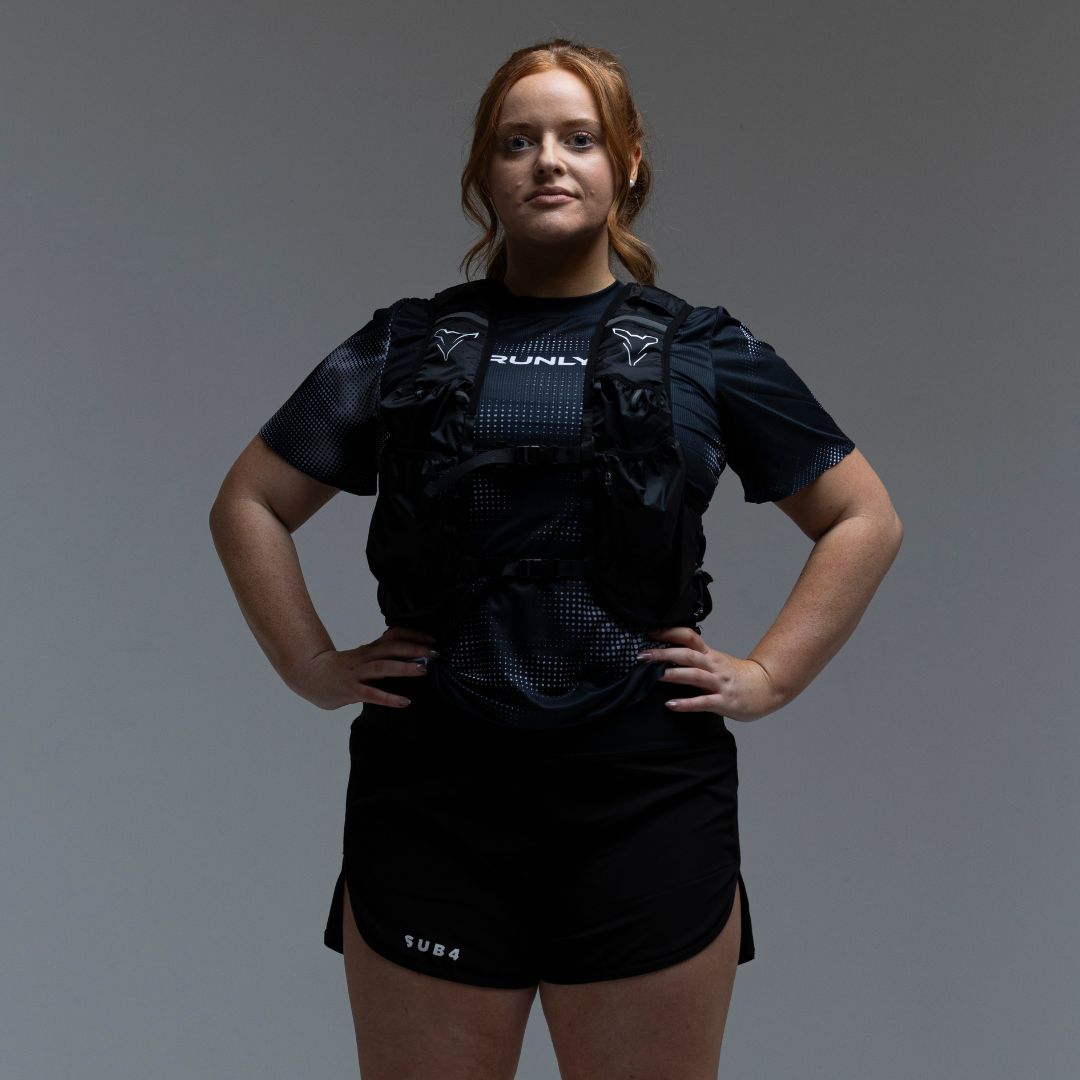 [PRE-ORDER] HYDRATION VEST | RUNLY R700 | BLACK WHITE