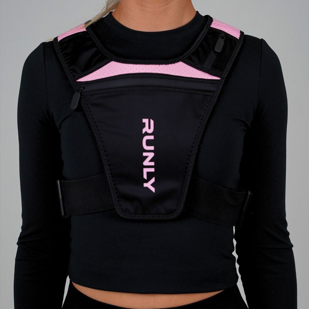 RUNNING VEST | RUNLY ORIGINAL - PINK/BLACK