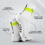 Running Socks | White Neon